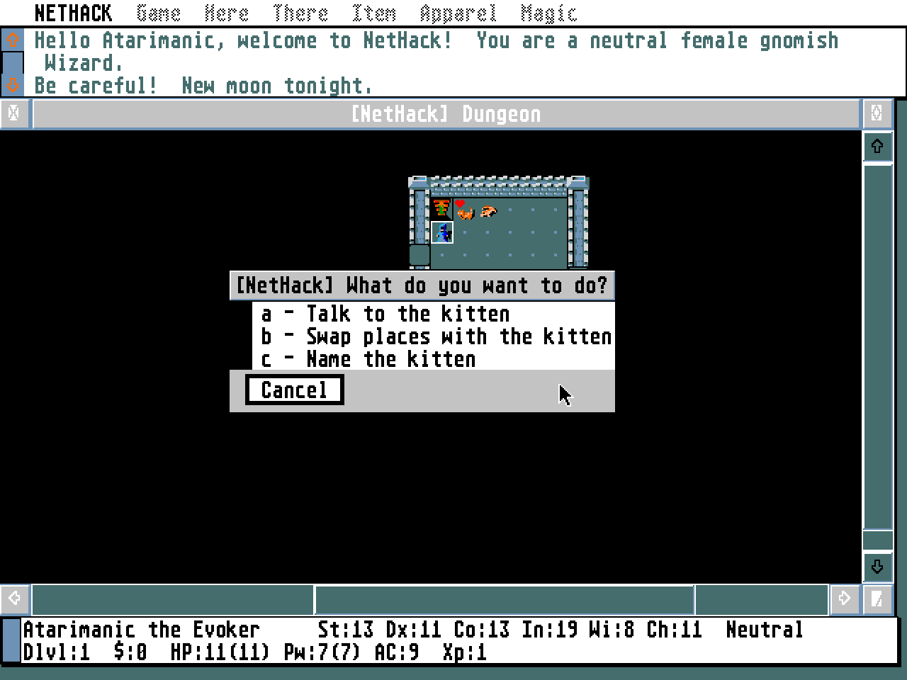 NetHack atari screenshot
